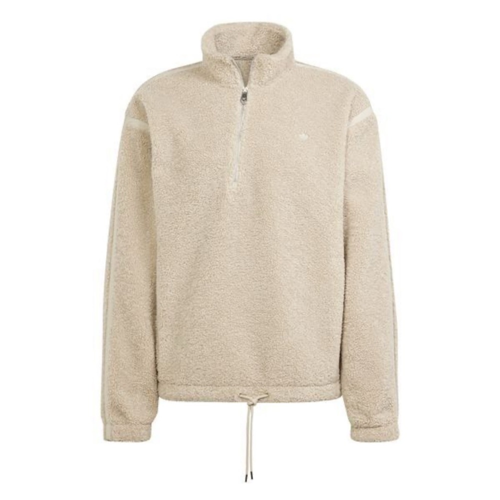 Adidas Men's Cream Quarter-Zip Sweater